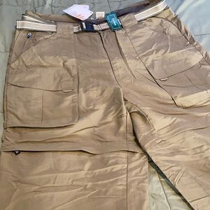LL Bean Tropicwear zip leg pants. Size large reg